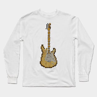 Tiled Pixel 1968 Woodstock Guitar Upright Long Sleeve T-Shirt